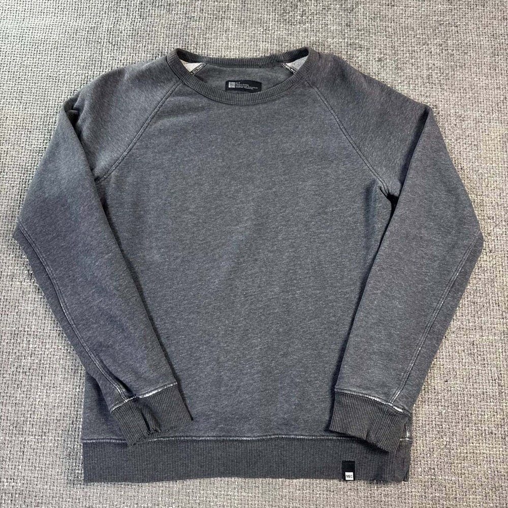 MEC Raglan Crewneck Sweatshirt Womens Small Grey Heathered Pullover